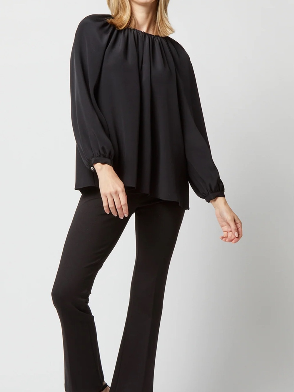 Ann Mashburn Ariana black silk blouse xs - perfect condition